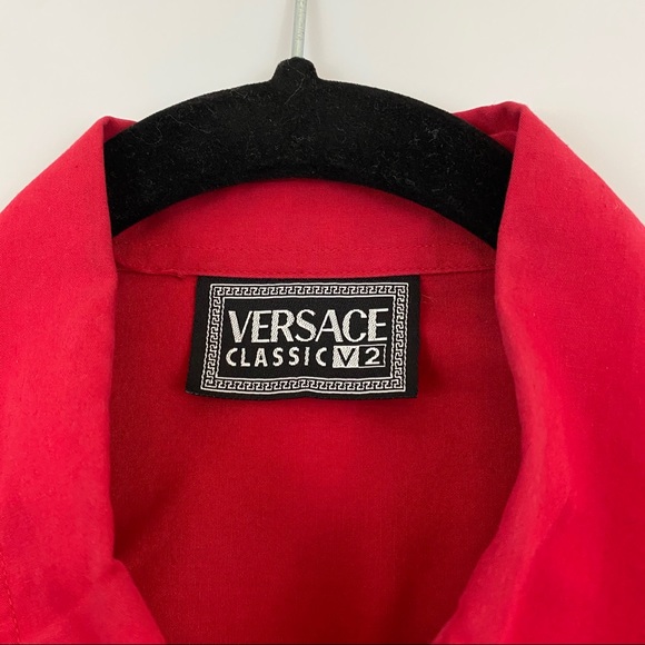 Vintage Versace Men's Size L Button Front Shirt - Picture 2 of 10